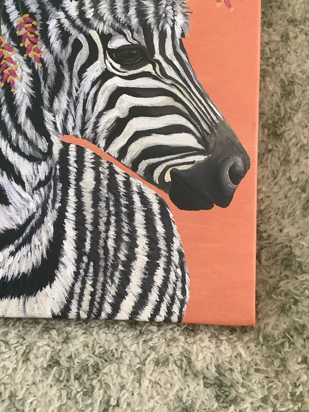Floral Zebra Spiral Hardcover Journal Notebook ~120 lined pages NWT OCS Designs